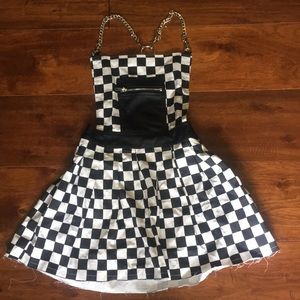 Current Mood Checkered Dress